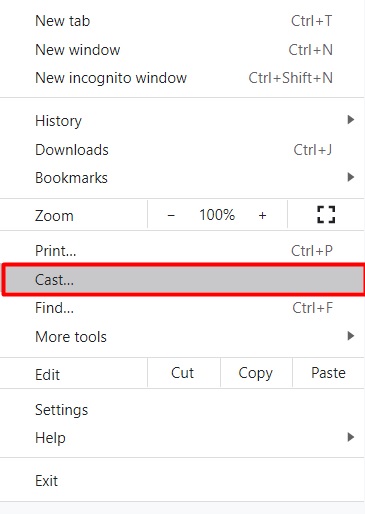 cast from chrome
