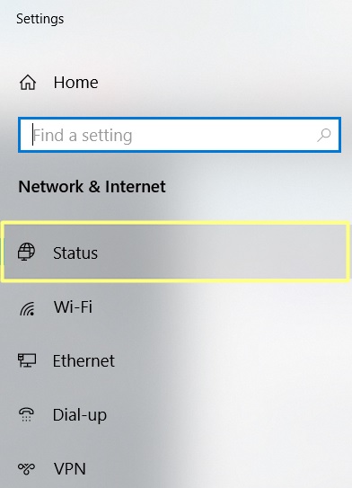 Network & Internet settings