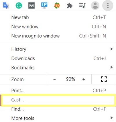 cast from chrome