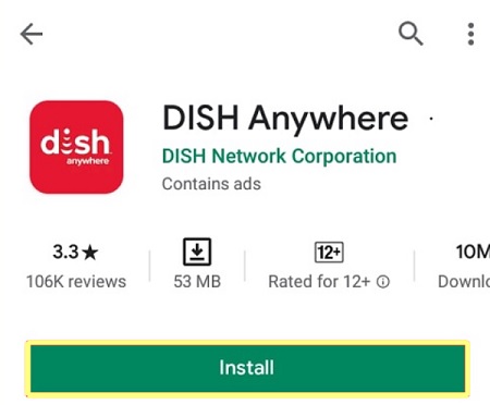 Cast DISH Anywhere on Chromecast