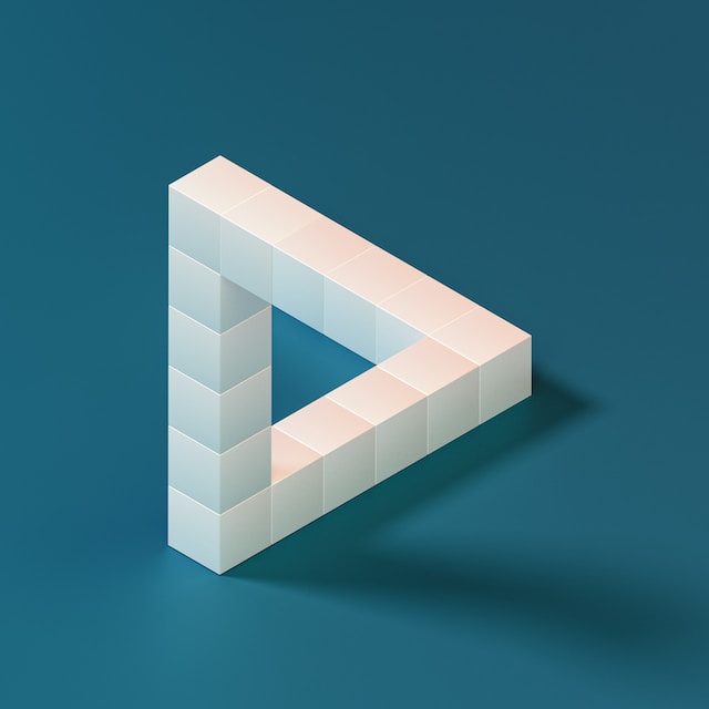 What do 3 triangles in a row mean?