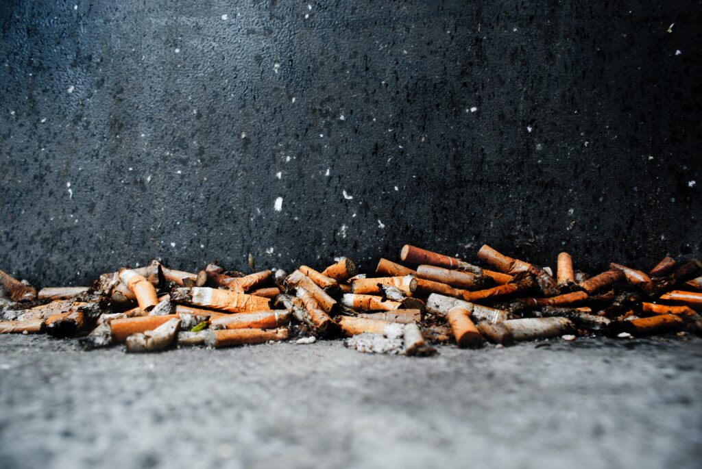Where do i put my cigarettes when flying?