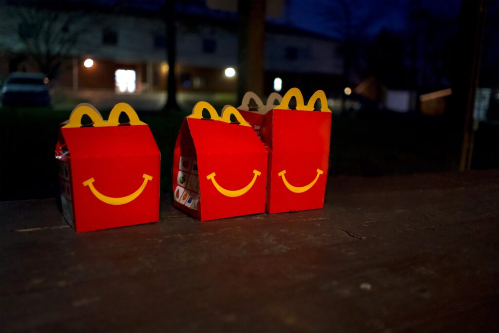Why do the Adult Happy Meal Toys have 4 Eyes?