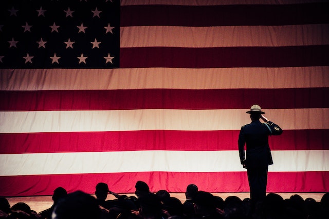 What does a yellow american flag mean