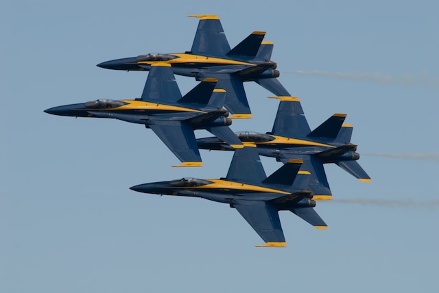 How fast did the blue angels go?
