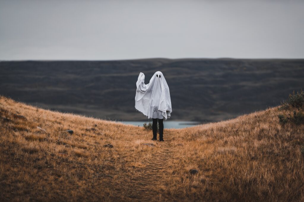 Why does Ghost cover his face?