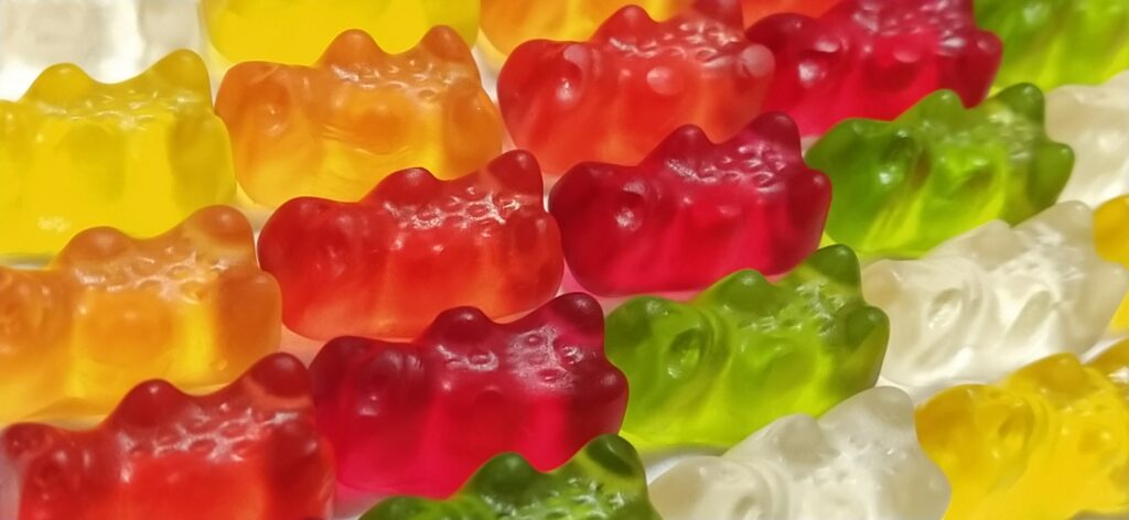 What flavor is white gummy bear?