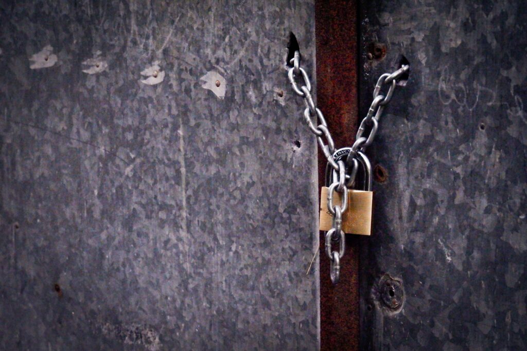 How do you open a locked door without a key from the outside