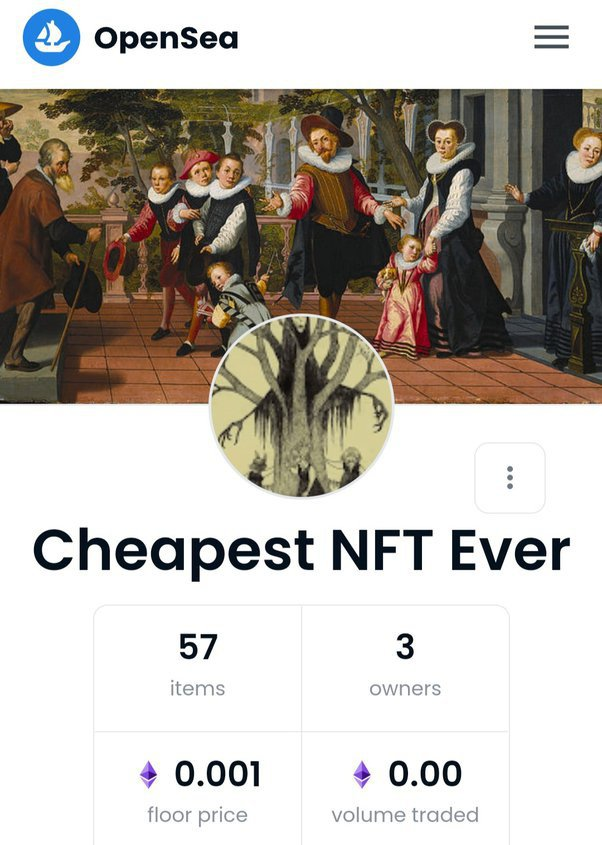 What is the chepeast nft ever sold? 