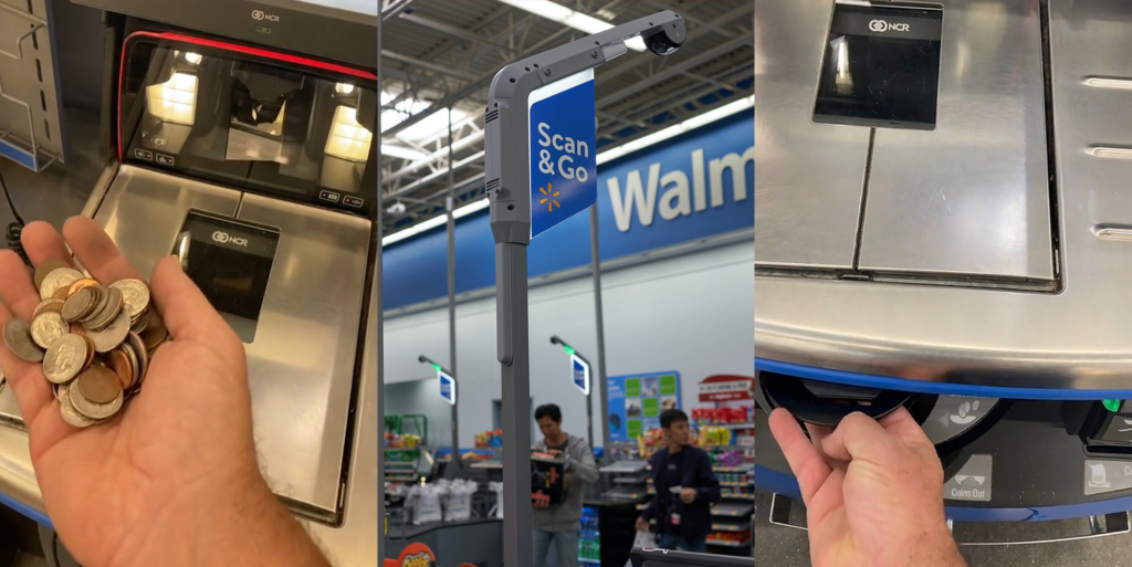 How do you do the self checkout trick at walmart?