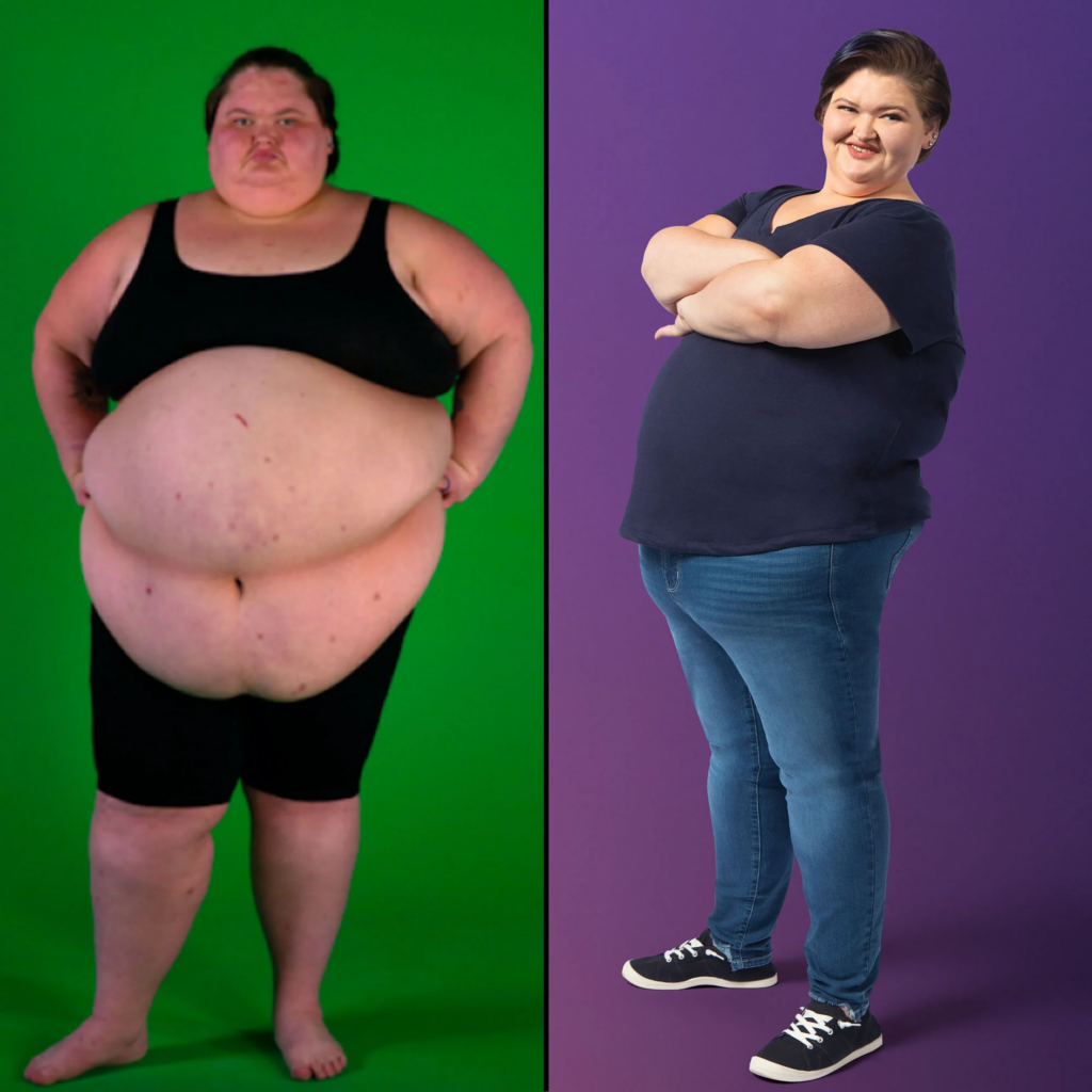How much does amy weigh now?