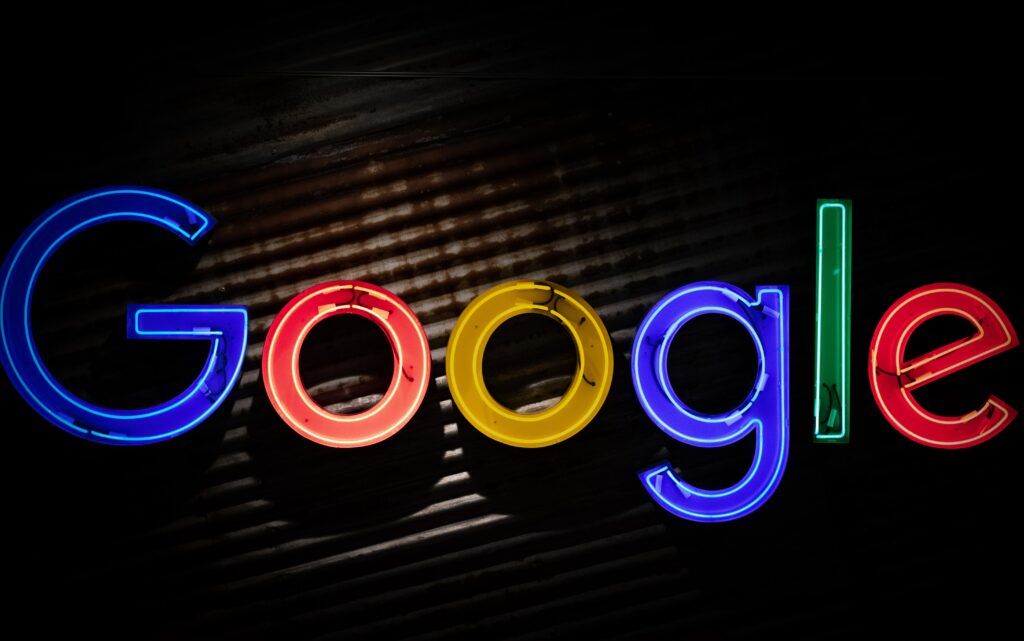 Why is google white on black 