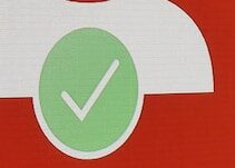 What does a green check next to a contact mean