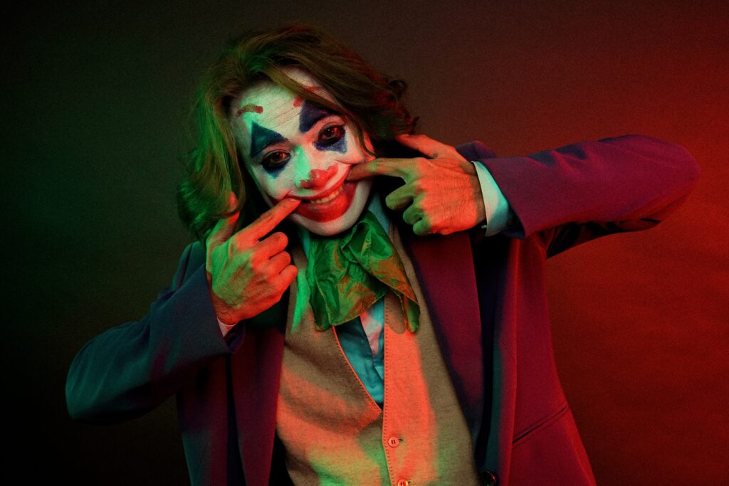 What series did Joker cut his face off?