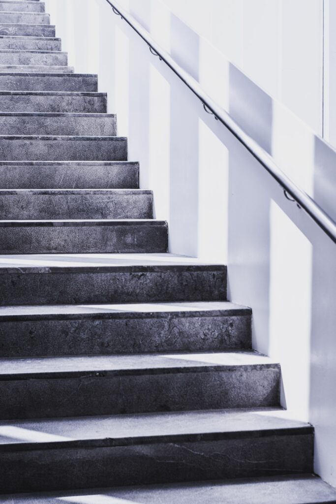 What angle do stairs need to be