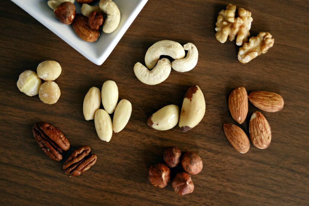 Which nuts are high in potassium ?
