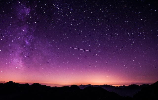 What does it mean if the sky is purple?